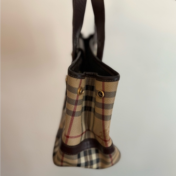 Burberry Checkered Shoulder Bag - Brown and Cream - Picture 2 of 8